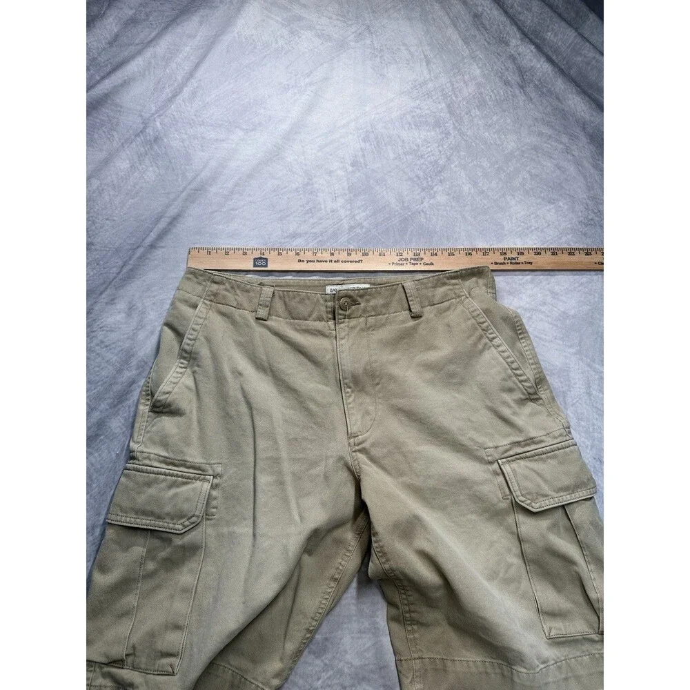 Banana Republic Shorts Mens 33 Beige Canvas Cargo Shorts